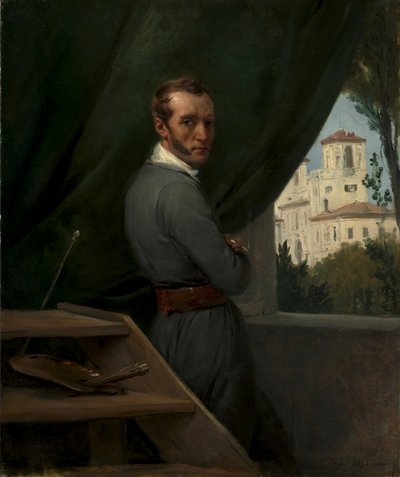 Self-Portrait in Rome by Emile Jean Horace Vernet
