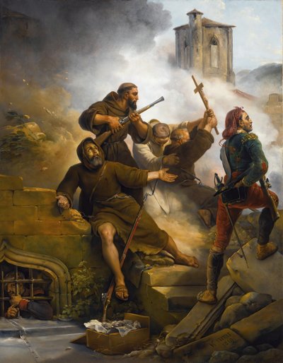 The First Siege of Zaragoza, 1819 by Emile Jean Horace Vernet