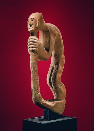 Hunchback holding a staff by Huastec Culture Huastec Culture