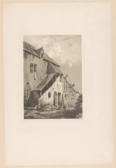 Facade of an Old Farmhouse by Hubert Clerget