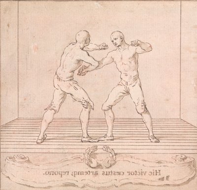 Two Prize Fighters by Hubert Francois Gravelot