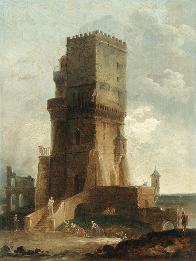 A Capriccio of the Tower of Benevento by Hubert Robert