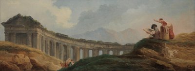 A Colonnade in Ruins by Hubert Robert
