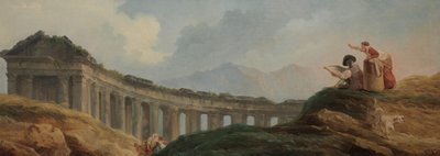 A Colonnade in Ruins by Hubert Robert
