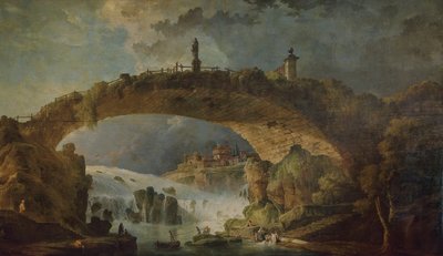 Bridge over the Falls by Hubert Robert