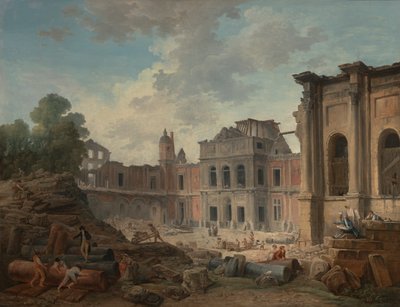 Demolition of the Chateau of Meudon by Hubert Robert