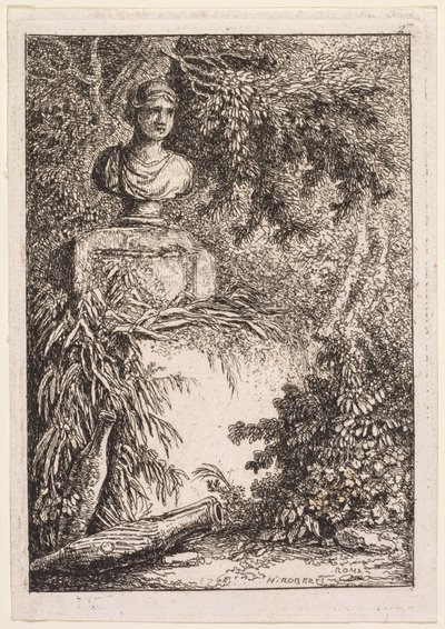 Les Soirées de Rome: The Bust by Hubert Robert