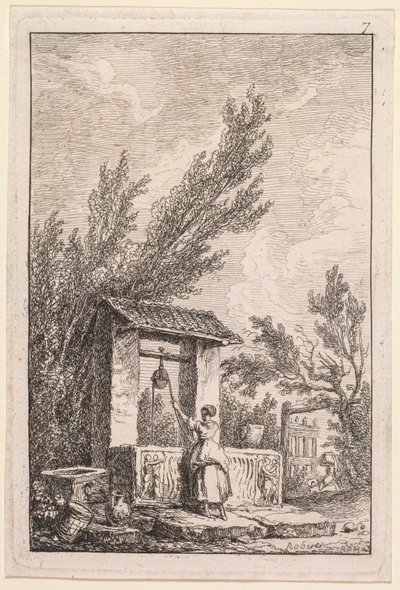 Evenings in Rome: The Well by Hubert Robert