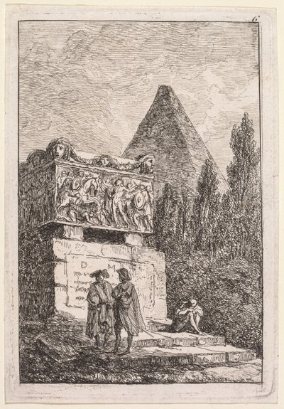 Les Soirées de Rome: Le Sarcophage, 1763-1764 by Hubert Robert
