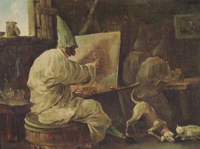 Painter Buffoons by Hubert Robert