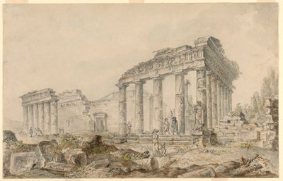 Temple of Minerva, Athens, Greece by Hubert Robert