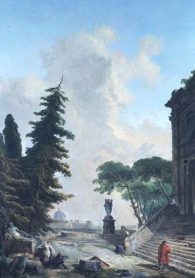 Terrace of a Roman Palace by Hubert Robert