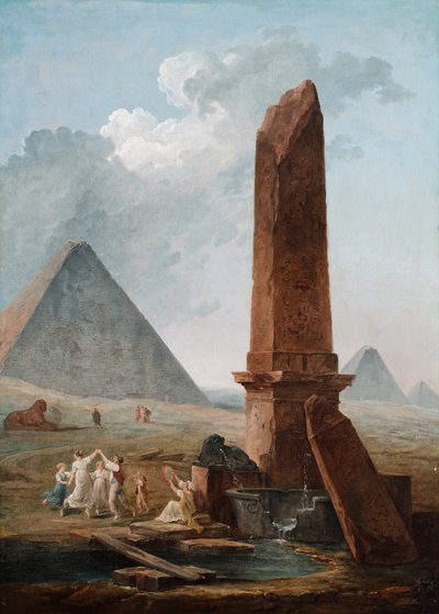 The Farandole Amidst Egyptian Monuments by Hubert Robert
