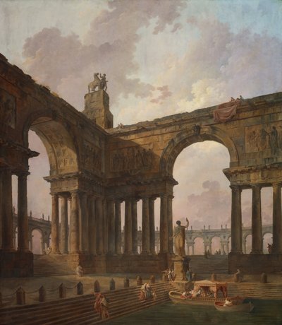 The Landing Place, 1787-88 by Hubert Robert
