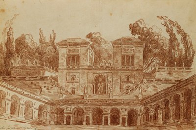 The Villa Farnese, Rome by Hubert Robert