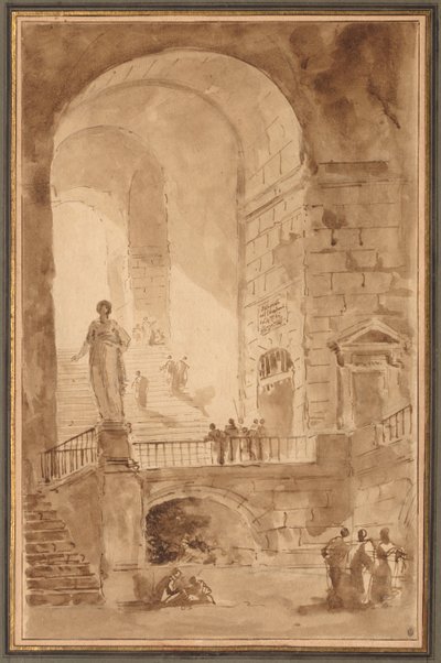 Vaulted Staircase, c1770-1779 by Hubert Robert