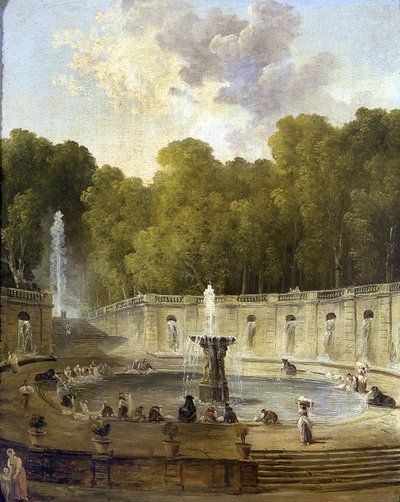 Washerwomen in a Park by Hubert Robert