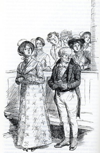 At the Church (illustration) by Hugh Thomson
