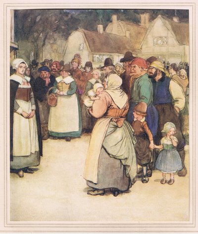 Hester at the foot of the scaffold by Hugh Thomson
