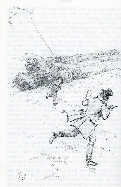 Mr Knightley flying a kite by Hugh Thomson