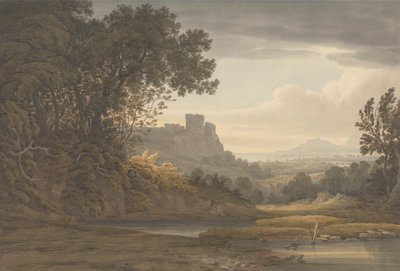 Castle in a Landscape by Hugh William Grecian Williams