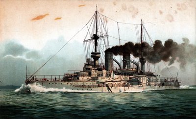 S.M. Battleship Mecklenburg by Hugo Graf