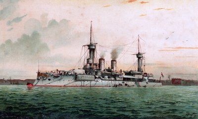 S.M. Battleship Weissenburg by Hugo Graf