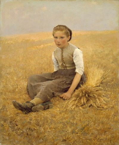 The Little Gleaner, 1884 by Hugo Salmson