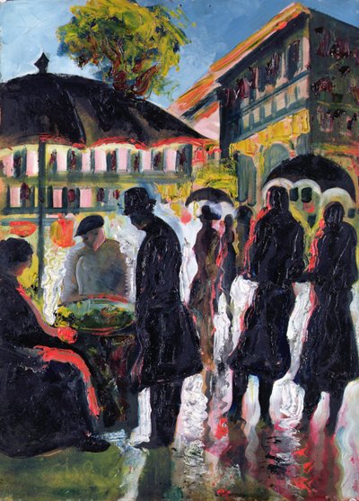 The Chestnut Seller by Hugo Scheiber