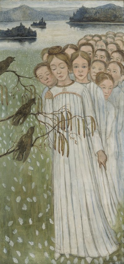 Folk Song Kansanlaulu, 1894 by Hugo Simberg