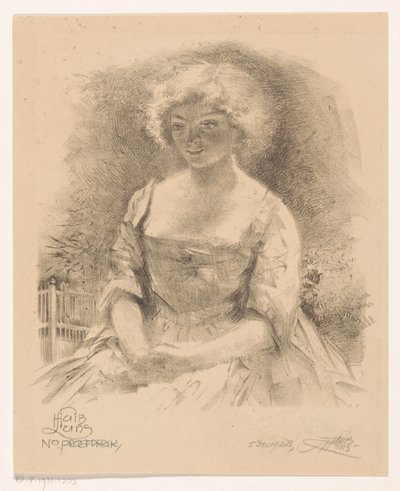 Seated Girl by Huib Luns (signed by artist)