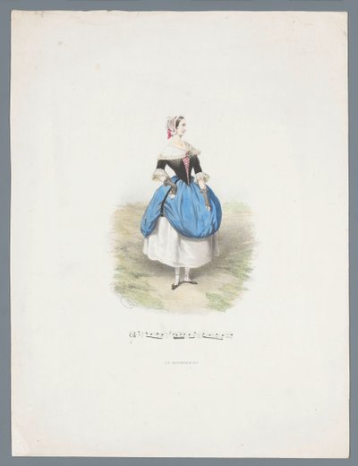 Woman in Historical Costume by Huib van Hove Bz