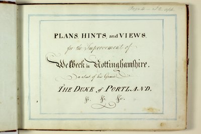 Red Book: Welbeck by Humphry Repton