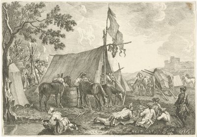 Landscape with a Military Camp by Hyacinth de La Pegna