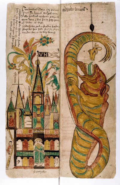 Valhalla and the Midgard Serpent, 1680 by Icelandic School