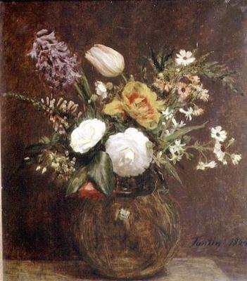 Flowers by Ignace Henri Jean Fantin Latour