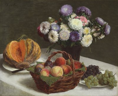 Flowers and Fruits by Ignace Henri Jean Fantin Latour