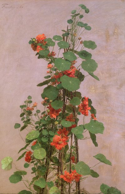 Nasturtiums by Ignace Henri Jean Fantin Latour