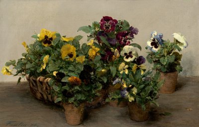 Pansies by Ignace Henri Jean Fantin Latour