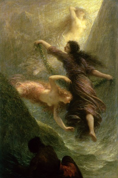 Rheingold, first scene, 1888 by Ignace Henri Jean Fantin Latour