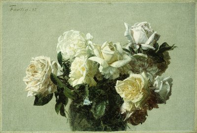Roses by Ignace Henri Jean Fantin Latour