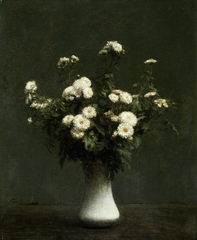 Vase of Chrysanthemums by Ignace Henri Jean Fantin Latour