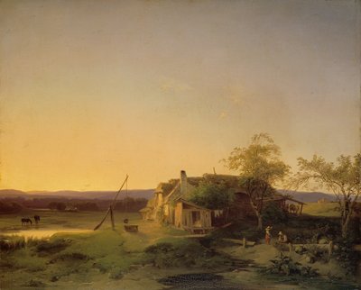 Evening Landscape by Ignaz Raffalt