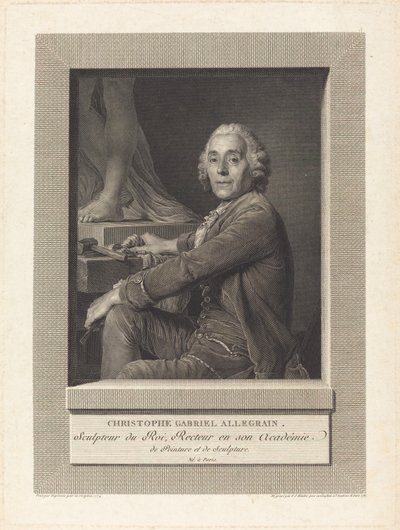 Christophe Gabriel Allegrain by Ignaz Sebastian Klauber after Joseph Siffred Duplessis
