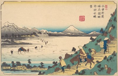 Lake Suwa from Shiojiri Pass, ca. 1835 by Ikeda Eisen