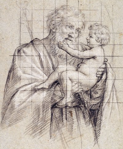 Saint Joseph holding the Christ Child by Il Sassoferrato