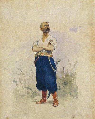 A Zaporozhian by Ilya Efimovich Repin
