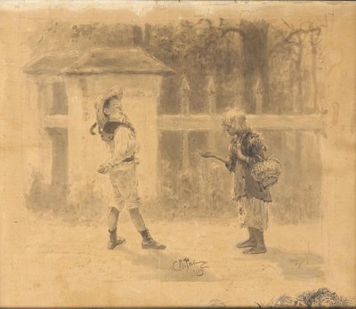 Girl begging, 1889 by Ilya Efimovich Repin