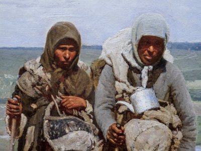 Pious Women on Pilgrimage (detail) by Ilya Efimovich Repin