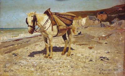 Horse for Stone Hauling in Veules by Ilya Efimovich Repin